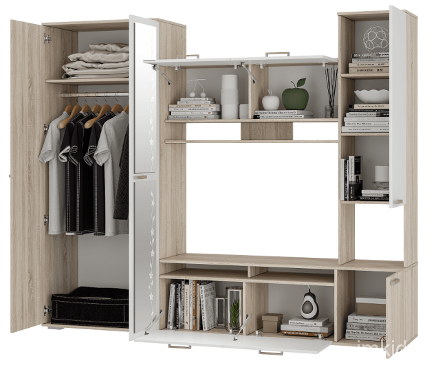 Гостиная Лукас Сонома/белый Гостиная Лукас Сонома/белый