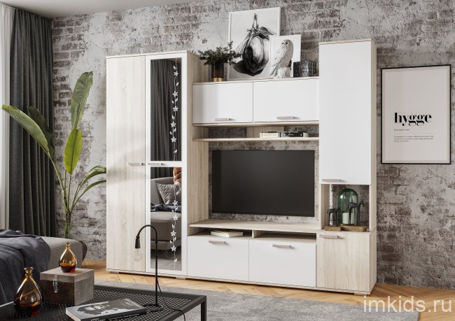 Гостиная Лукас Сонома/белый Гостиная Лукас Сонома/белый