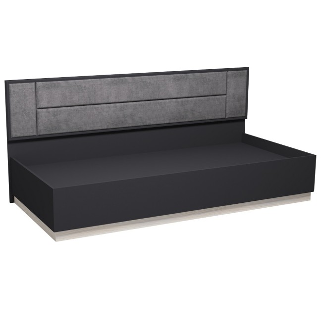 Кровать Аурелио 80, Антрацит-Блеквуд Сатиновый