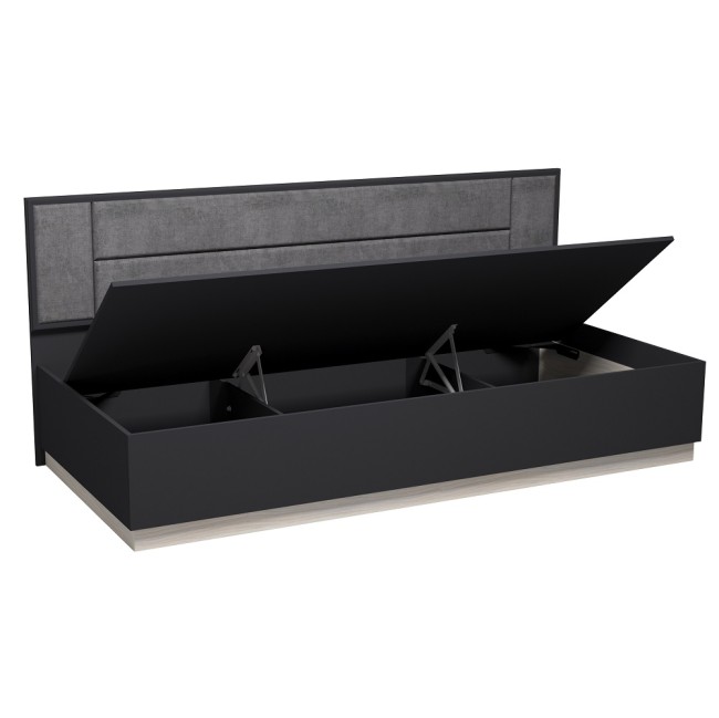 Кровать Аурелио 80, Антрацит-Блеквуд Сатиновый