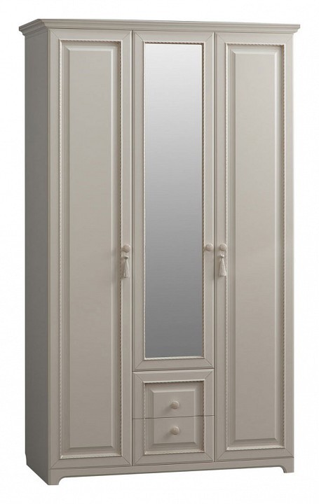 Шкаф платяной Белла (белый зеркальный, софт джелато  1284x593x2148)