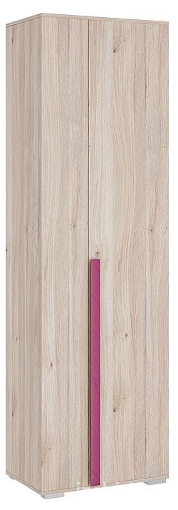 Шкаф платяной Лайк 08.01 (дуб мария дуб мария, фуксия  620x420x2100)
