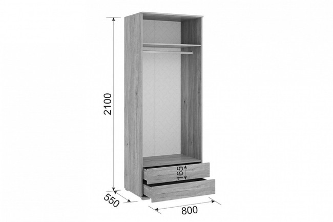 Гарнитур для спальни Лайк КС61 (дуб мария дуб мария, роуз нежно-розовый )