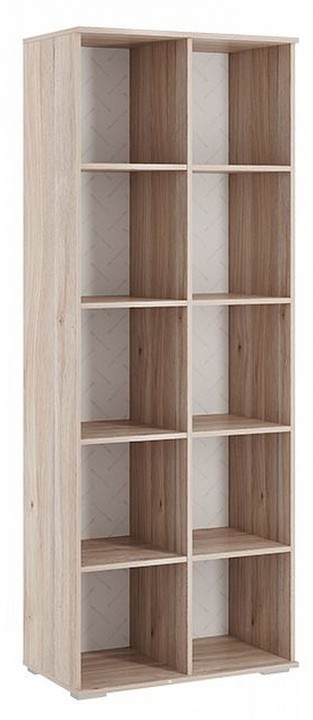 Стеллаж комбинированный Зоо (дуб мария белый с цветным рисунком  706x418x1756)