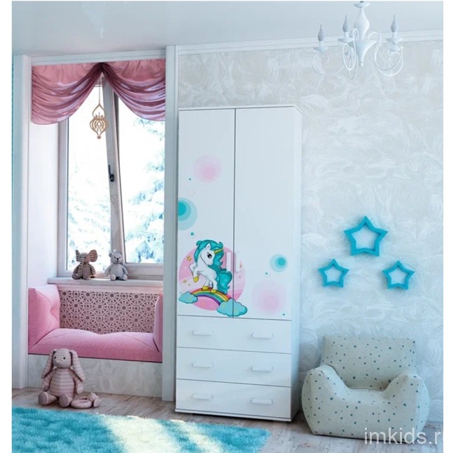 Шкаф для одежды 2-х створчатый Тойс Little Pony