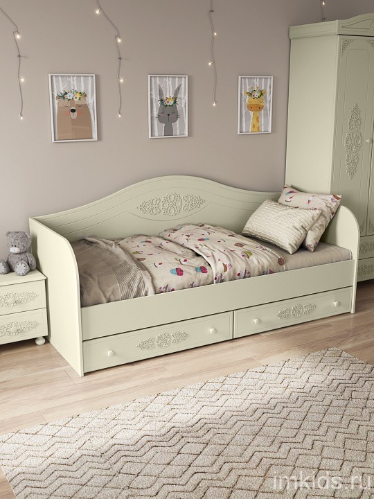 Кровать Ассоль плюс АС-10 (ваниль ваниль  2038х855х950)