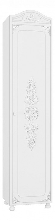 Шкаф для белья Ассоль АС-53К (белое дерево белое дерево  500x400x2160)