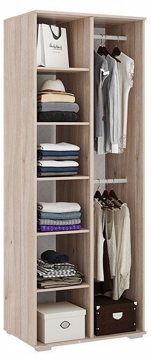 Шкаф платяной Зоо (дуб мария белый с цветным рисунком  802x546x2100)