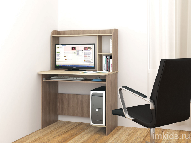 Стол компьютерный Грета-2, ясень шимо Стол компьютерный Грета-2, ясень шимо