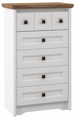 Комод Тиволи МН-035-02 (белый, дуб стирлинг белый  690x380x1130)