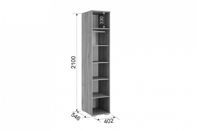 Шкаф платяной Зоо (дуб мария белый с цветным рисунком  402x546x2100)