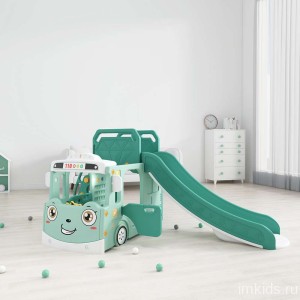 Горка + игровая зона "Автомобиль" PS-049-М ментол