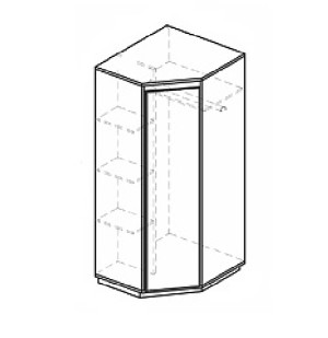 "Колледж" шкаф угловой Ш3