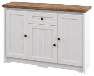 Тумба Тиволи МН-035-03 (белый, дуб стирлинг белый  1390x380x940)