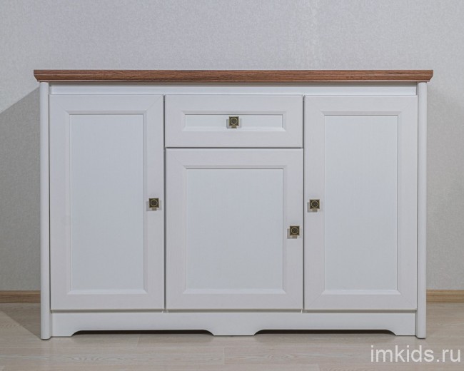 Тумба Тиволи МН-035-03 (белый, дуб стирлинг белый  1390x380x940)