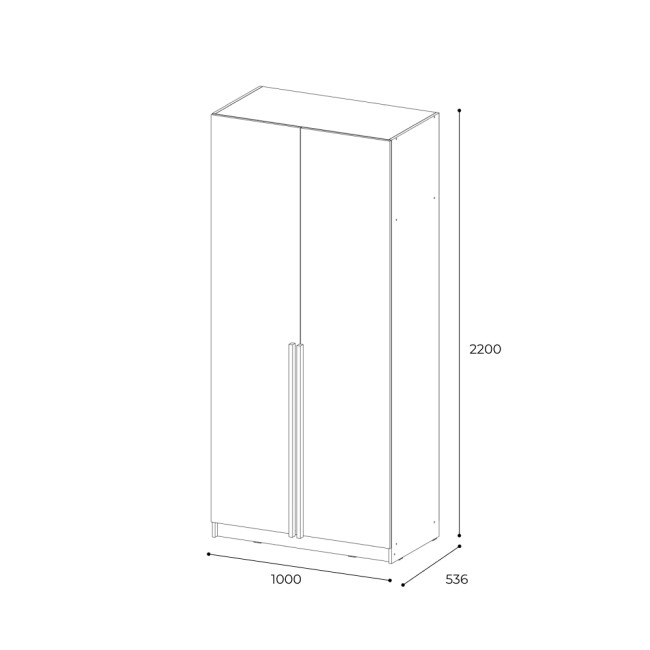 Шкаф распашной с полками Феникс, графит/олива софт Шкаф распашной с полками Феникс, графит/олива софт
