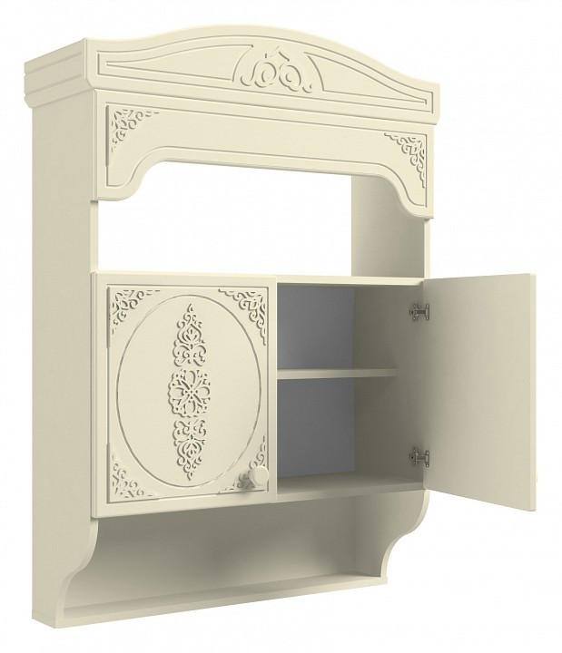 Тумба навесная Ассоль плюс АС-14 (ваниль ваниль  832х276х1163)
