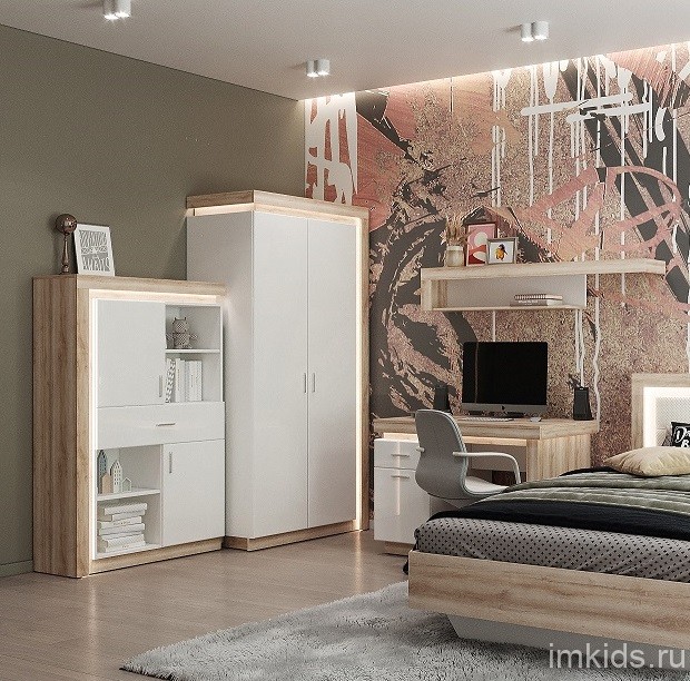 Шкаф двухдверный для одежды Люмен 24