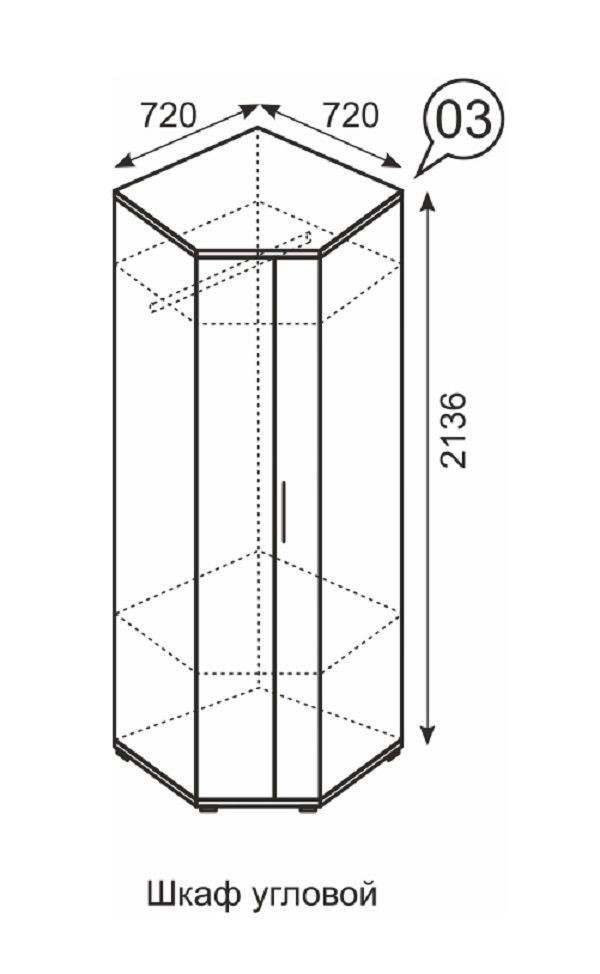 Noto 03 Шкаф угловой