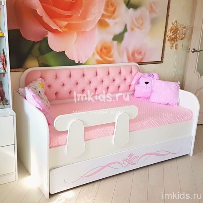 Детская кровать тахта "Розовый нежный" 