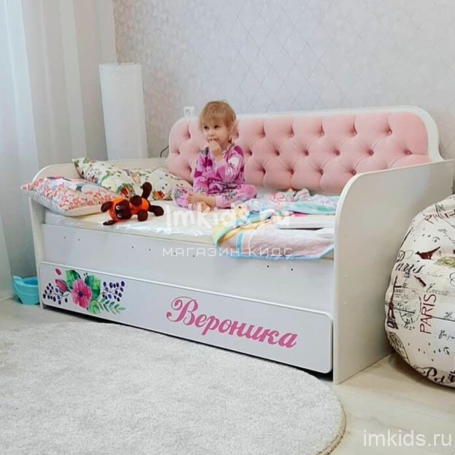 Детская кровать тахта "Розовый нежный" 
