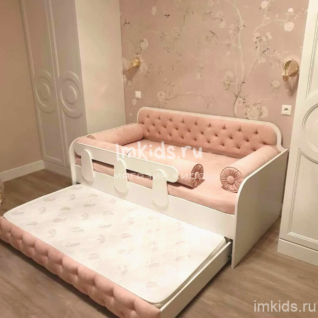 Детская кровать тахта "Розовый нежный" 