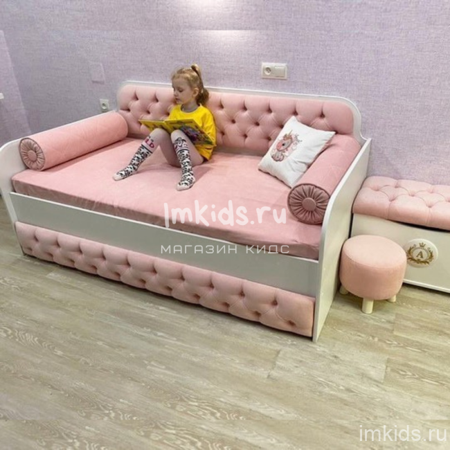 Детская кровать тахта "Розовый нежный" 