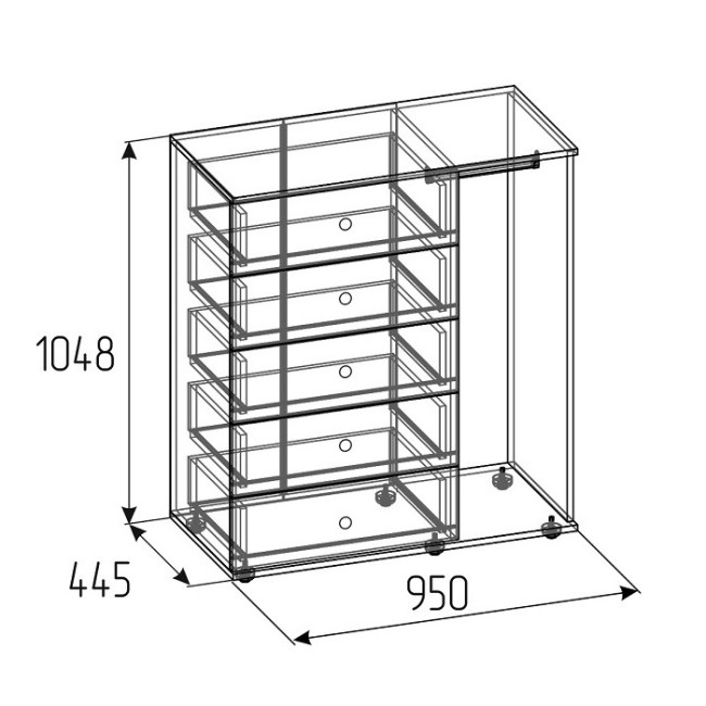 Комод в детскую Лойс 87