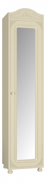 Шкаф для белья Ассоль плюс АС-53К (ваниль ваниль, зеркальный 500x400x2160) Шкаф для белья Ассоль плюс АС-53К (ваниль ваниль, зеркальный 500x400x2160)