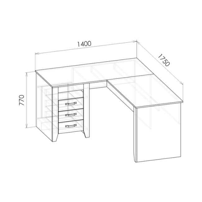 НОРДИК Стол угловой С2