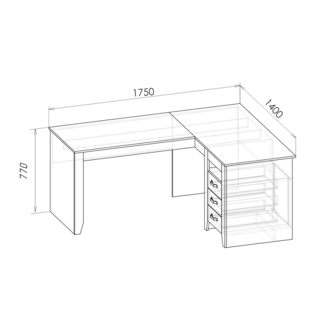 НОРДИК Стол угловой С2