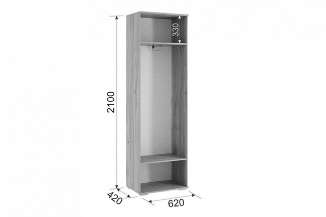 Набор для прихожей Лайк КП6 (дуб мария дуб мария, роуз  )