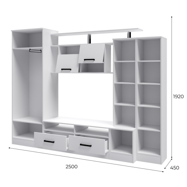 Стенка в гостиную Оскар-5, ясень шимо