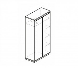 "Колледж" шкаф 2-х створчатый Ш1