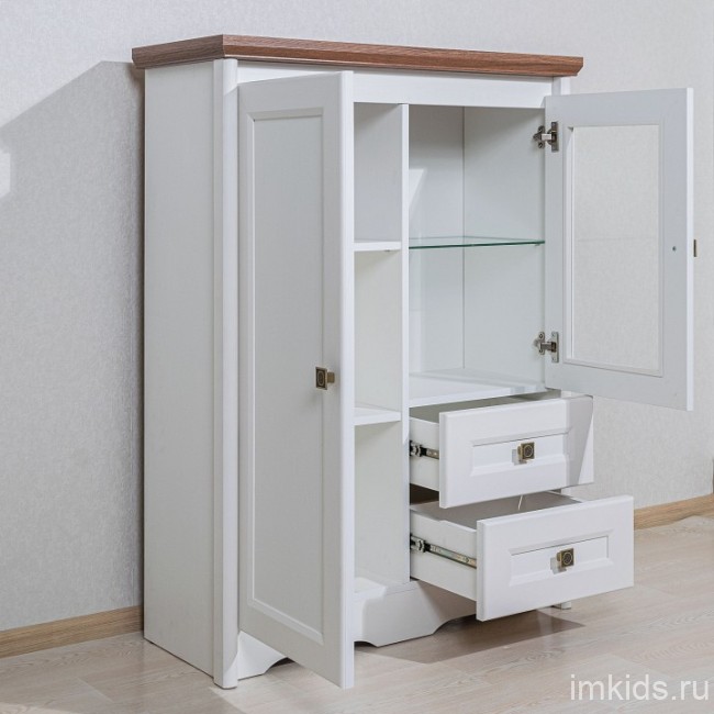 Тумба Тиволи МН-035-05 (белый, дуб стирлинг белый  900x380x1200)