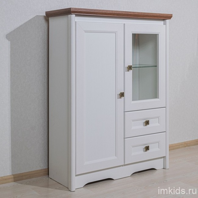 Тумба Тиволи МН-035-05 (белый, дуб стирлинг белый  900x380x1200)