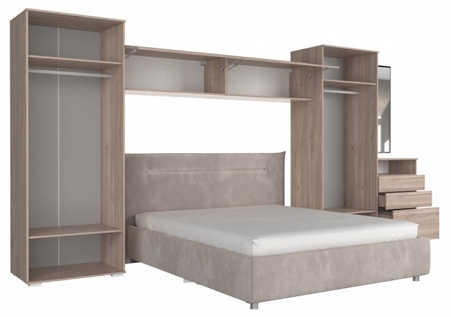 Гарнитур для спальни Лайк КС111 (дуб мария дуб мария, какао капучино )