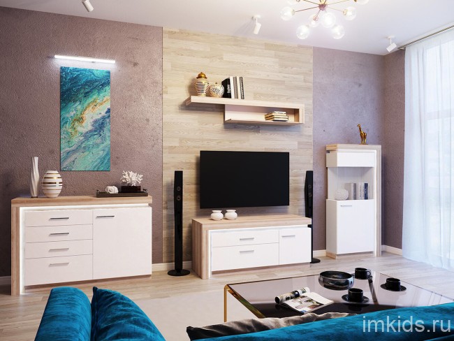 Тумба для ТВ закрытая Люмен 02