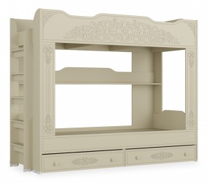 Кровать двухъярусная Ассоль плюс АС-25 (ваниль ваниль  2158x942x1787)