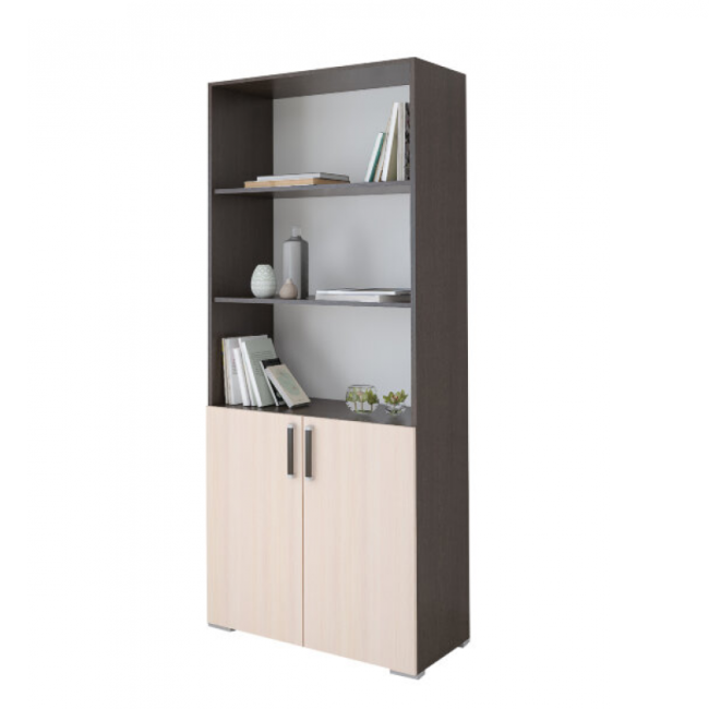 Стеллаж к столу компьютерному, венге/дуб молочный