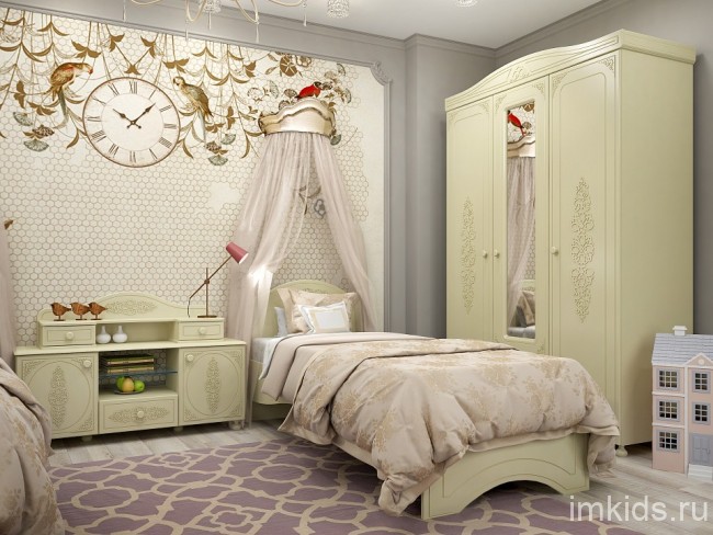 Кровать односпальная Ассоль плюс АС-26 (ваниль   2060x854x905)