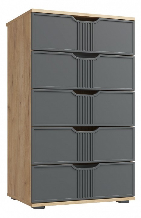 Комод Эмилия ЭЛ-18 (дуб крафт золотой графит  600х1011х450)