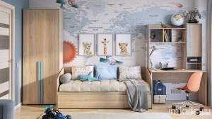 Гарнитур для детской Лайк К11 (дуб мария дуб мария, индиго  )