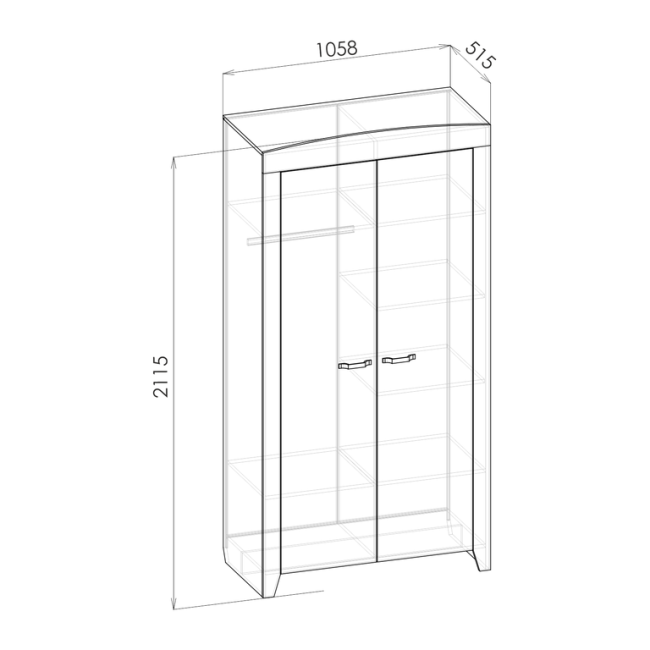 НОРДИК Шкаф для одежды Ш2
