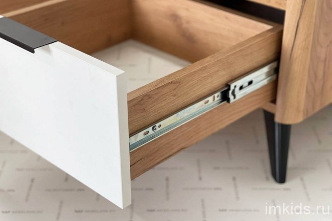 Тумбочка Адам (дуб крафт золотой белое дерево  464x401x450)