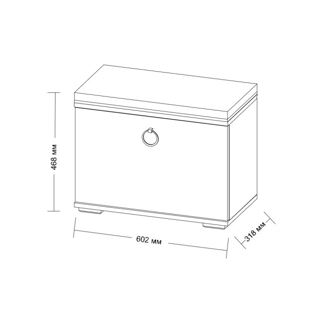 Тумба с мягким сиденьем Шарлиз