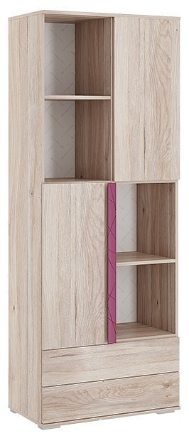 Шкаф комбинированный Лайк 14.01 (дуб мария дуб мария, фуксия  700x420x1760)