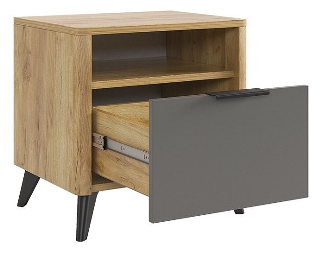 Тумбочка Адам (дуб крафт золотой графит  464x401x450)