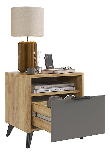 Тумбочка Адам (дуб крафт золотой графит  464x401x450)