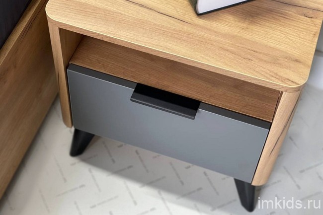 Тумбочка Адам (дуб крафт золотой графит  464x401x450)